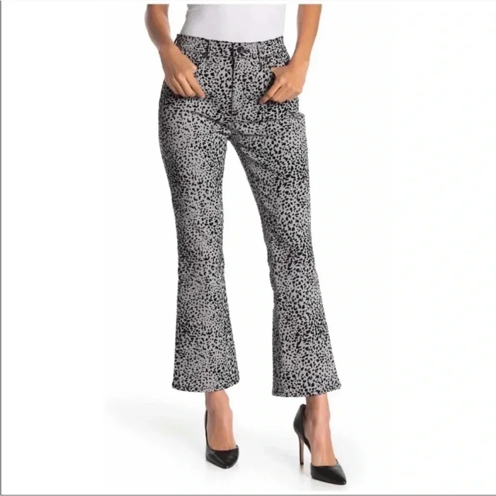 Rag & Bone leopard crop flare pants
